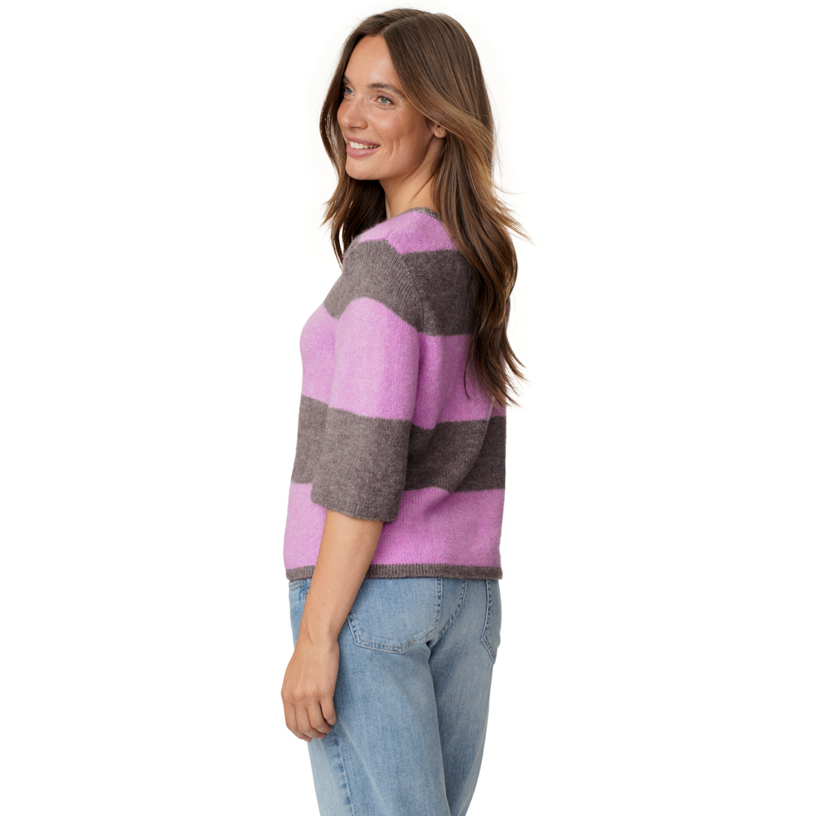 Damen Strickpullover mit weiten Ärmeln
