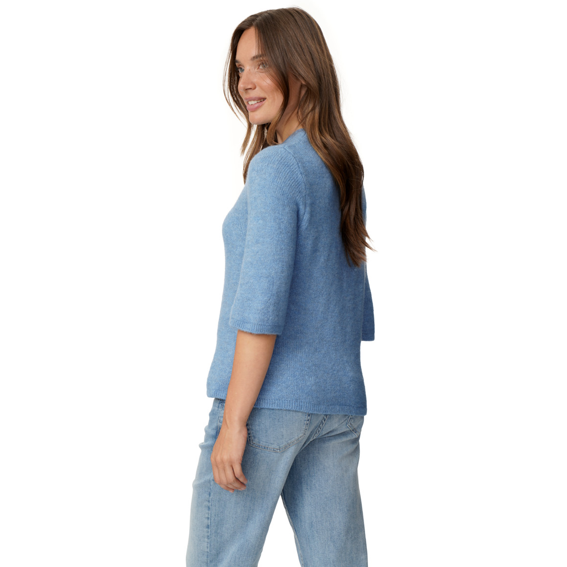 Damen Strickpullover mit weiten Ärmeln