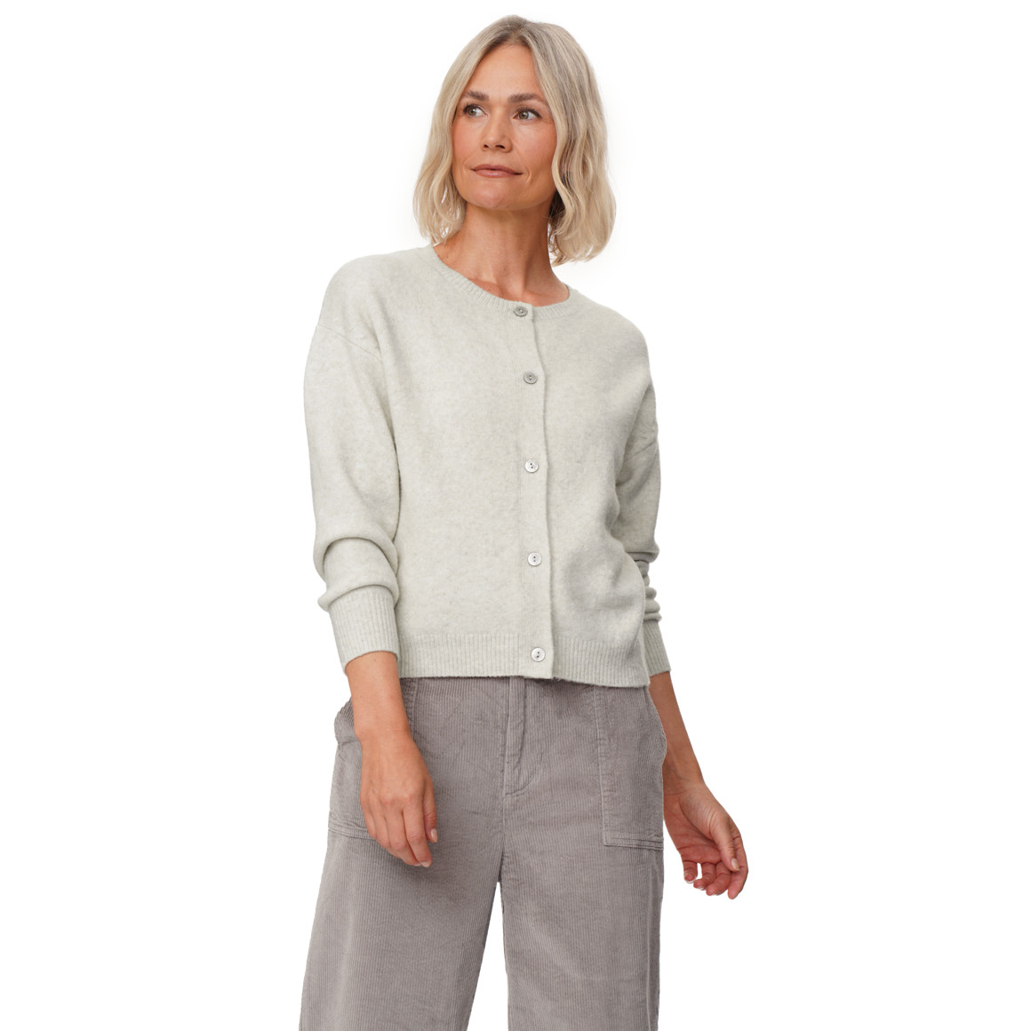 Damen Strickjacke mit Knopfleiste