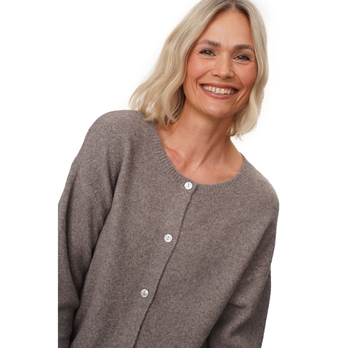 Damen Strickjacke mit Knopfleiste