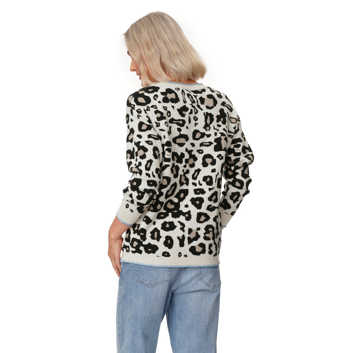 Damen Strickpullover im Leo-Look