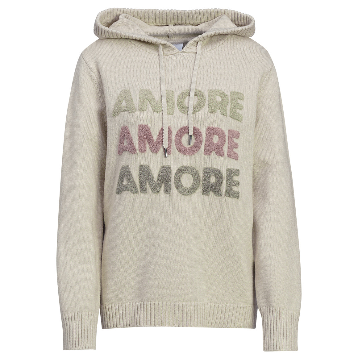 Damen Strickpullover mit Frottee-Applikation