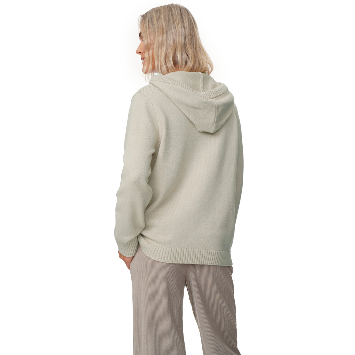Damen Strickpullover mit Frottee-Applikation