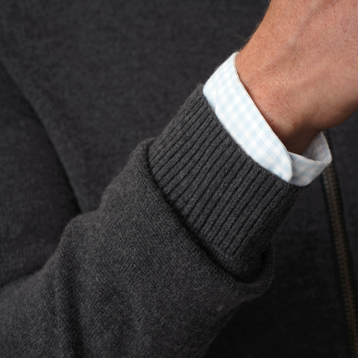 Herren Strickjacke in Unifarben
