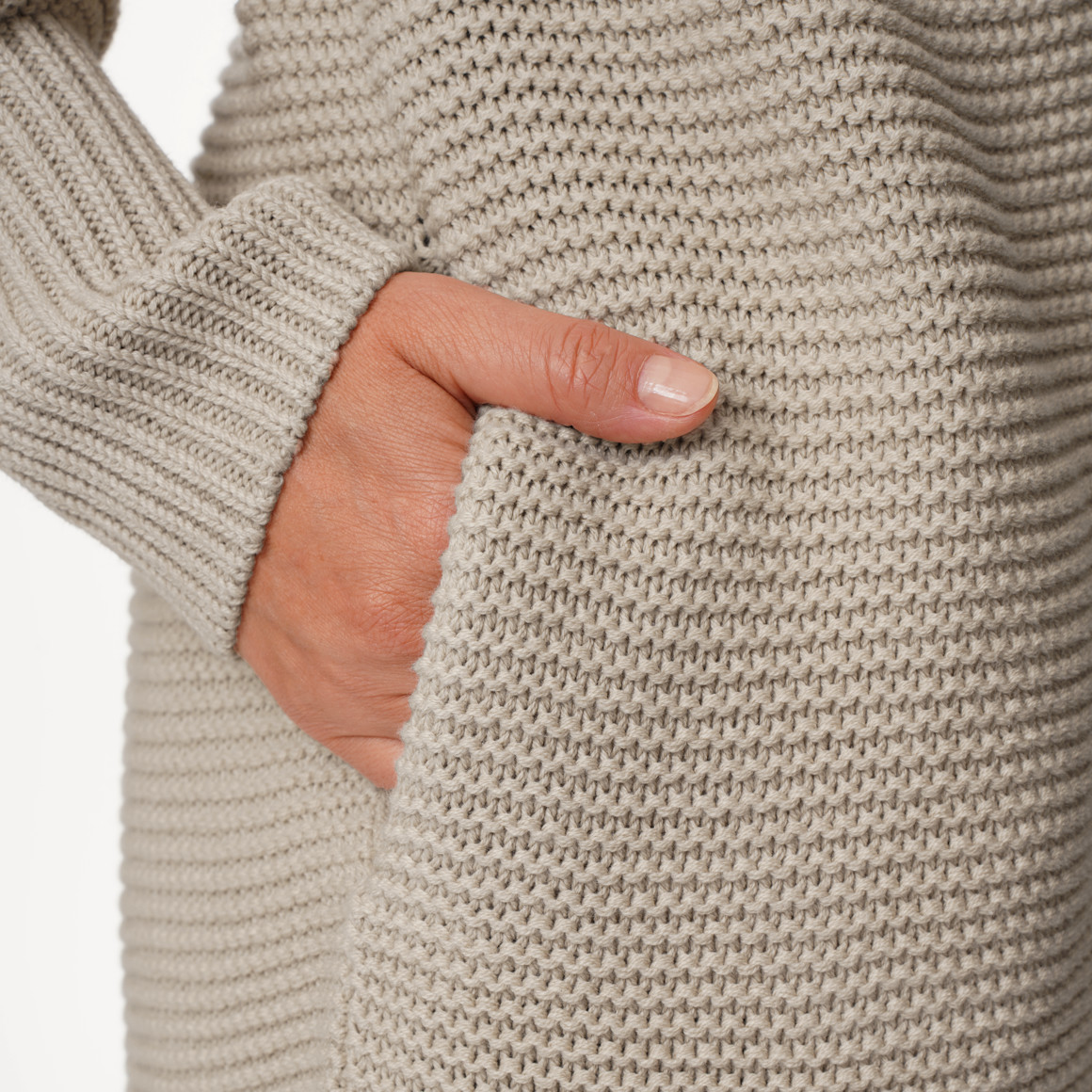Damen Strickjacke mit Kapuze