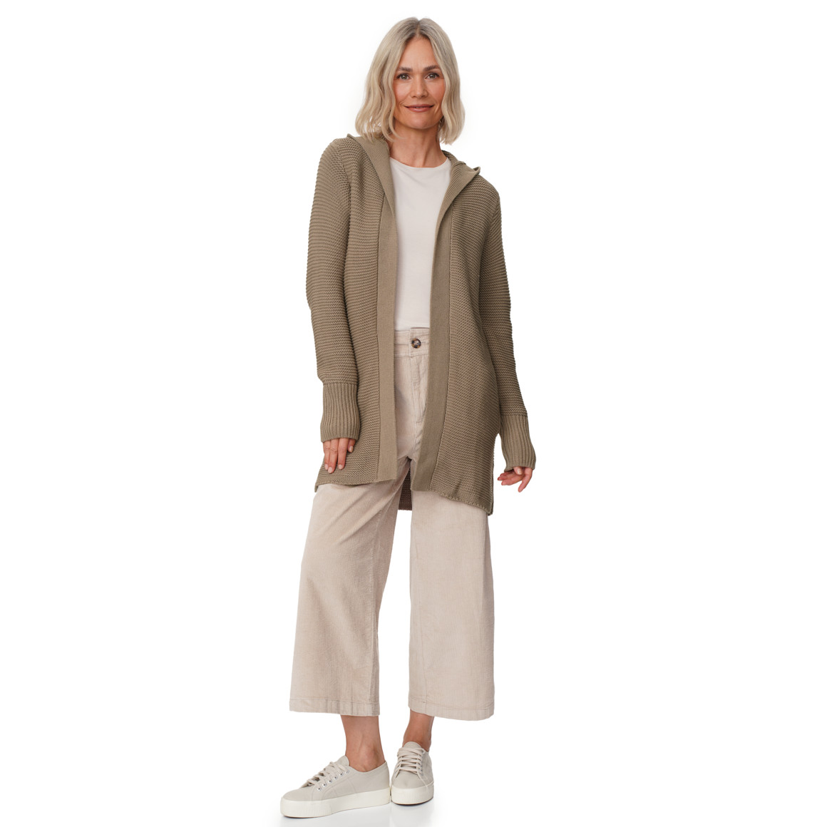 Damen Strickjacke mit Kapuze