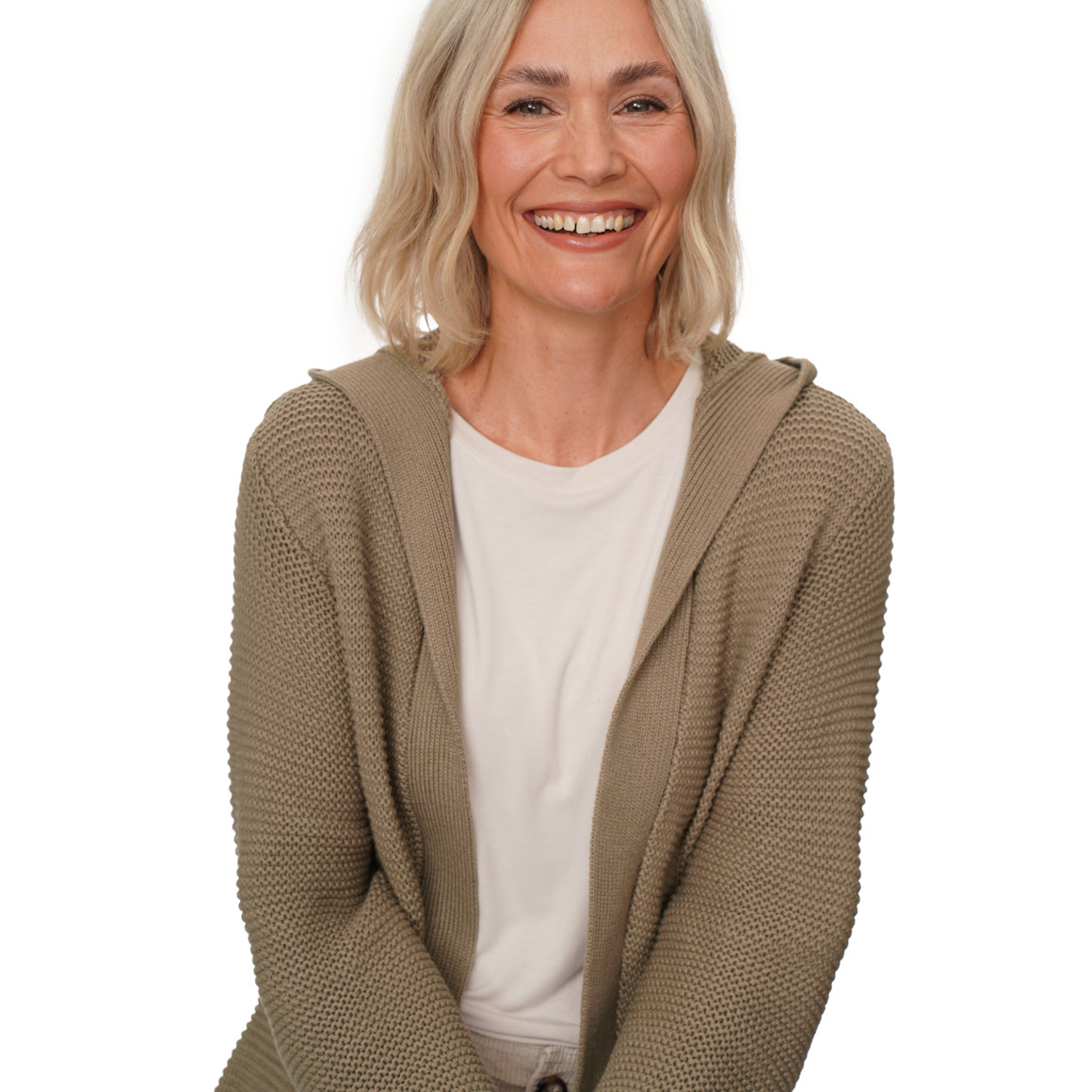 Damen Strickjacke mit Kapuze
