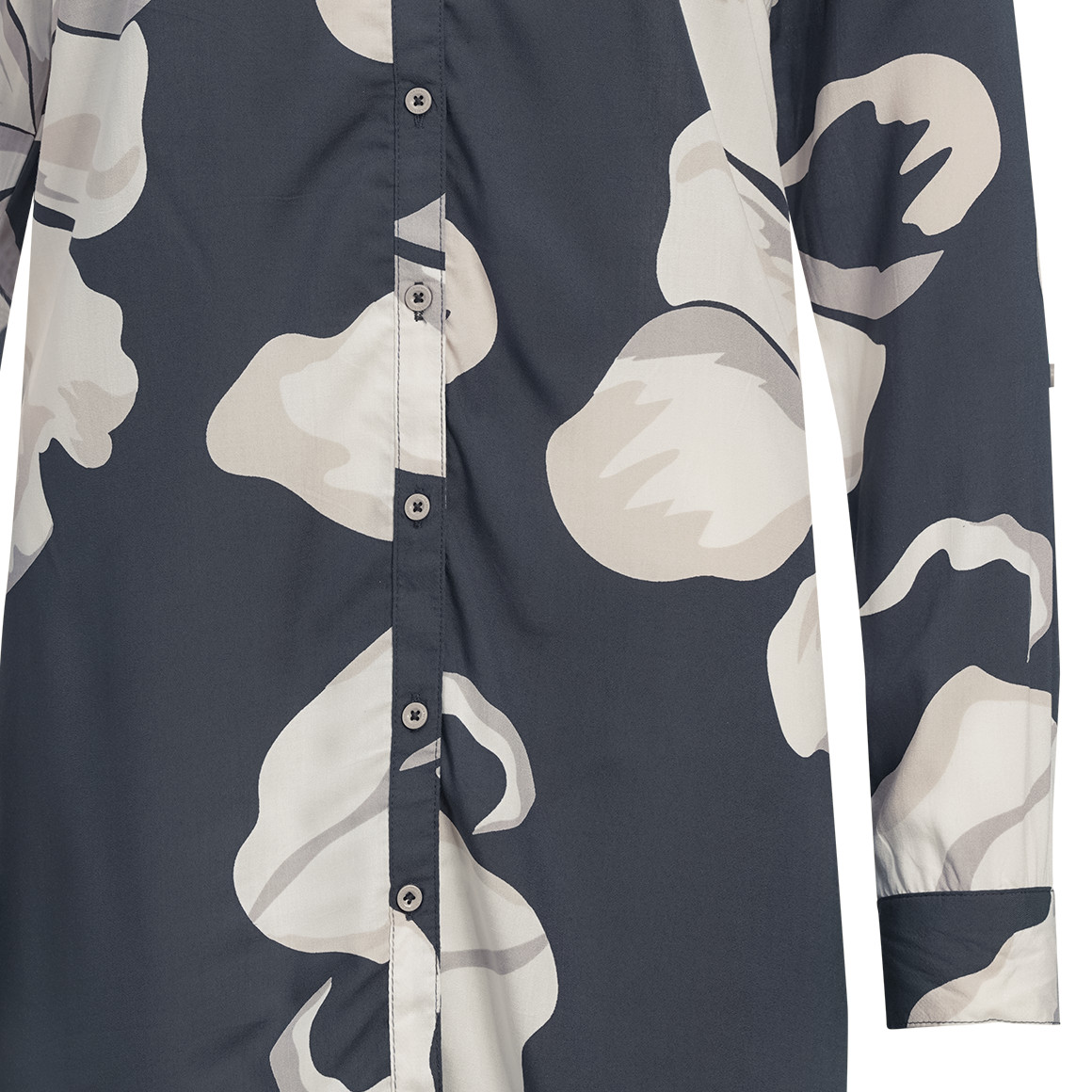 Damen Longbluse mit Turn-up-Ärmeln