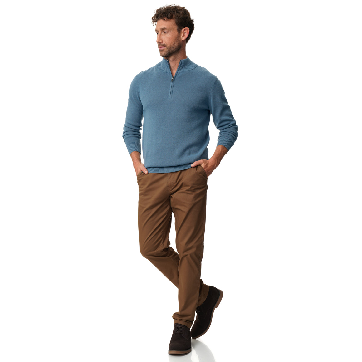 Herren Stricktroyer in Unifarben