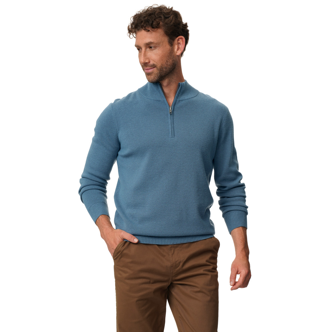 Herren Stricktroyer in Unifarben