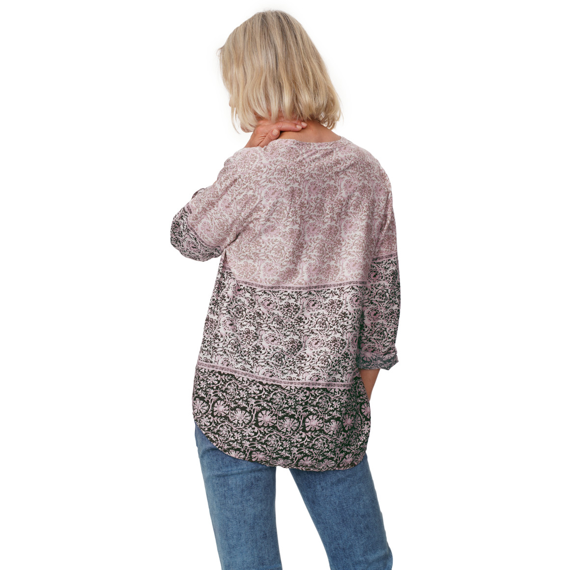 Damen Bluse mit Turn-up-Ärmeln