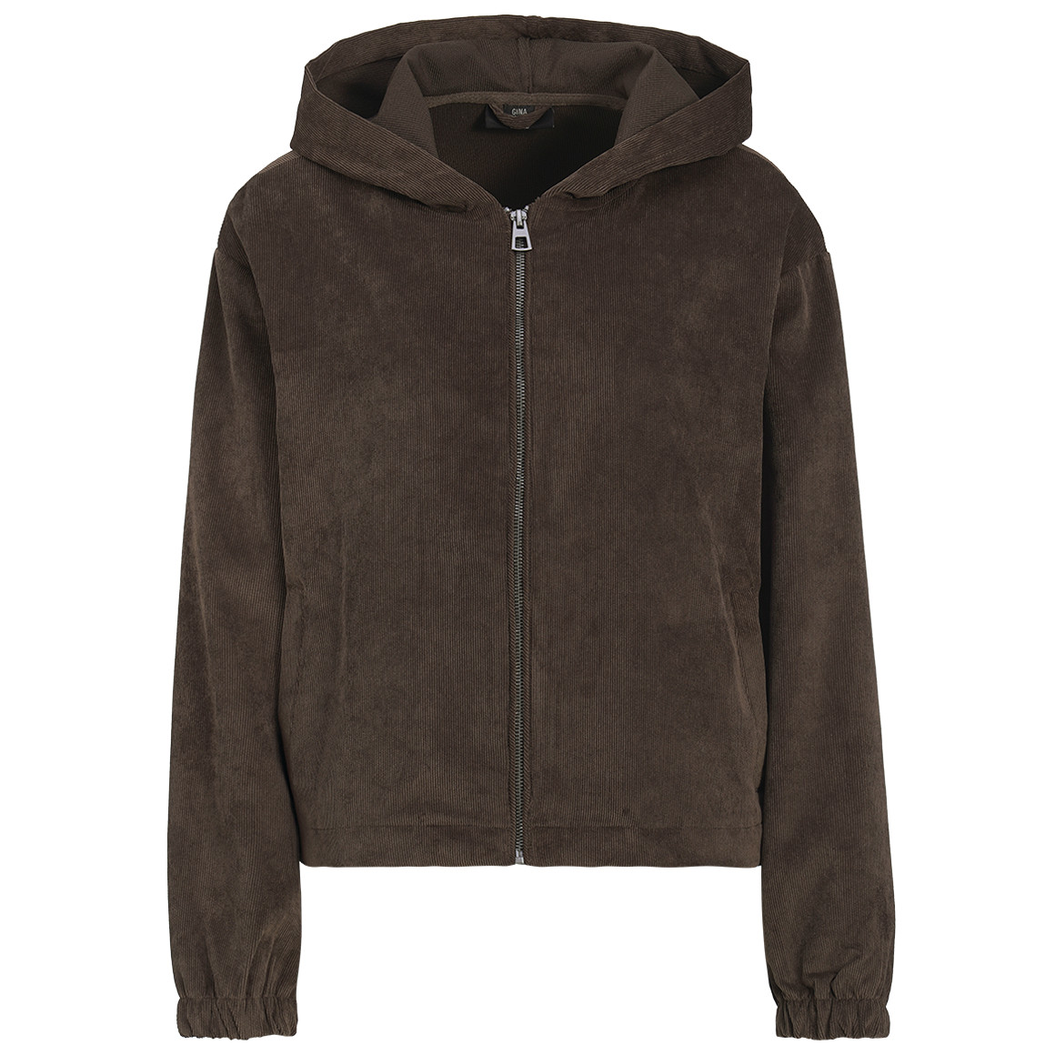 Damen Cord-Blouson mit Kapuze
