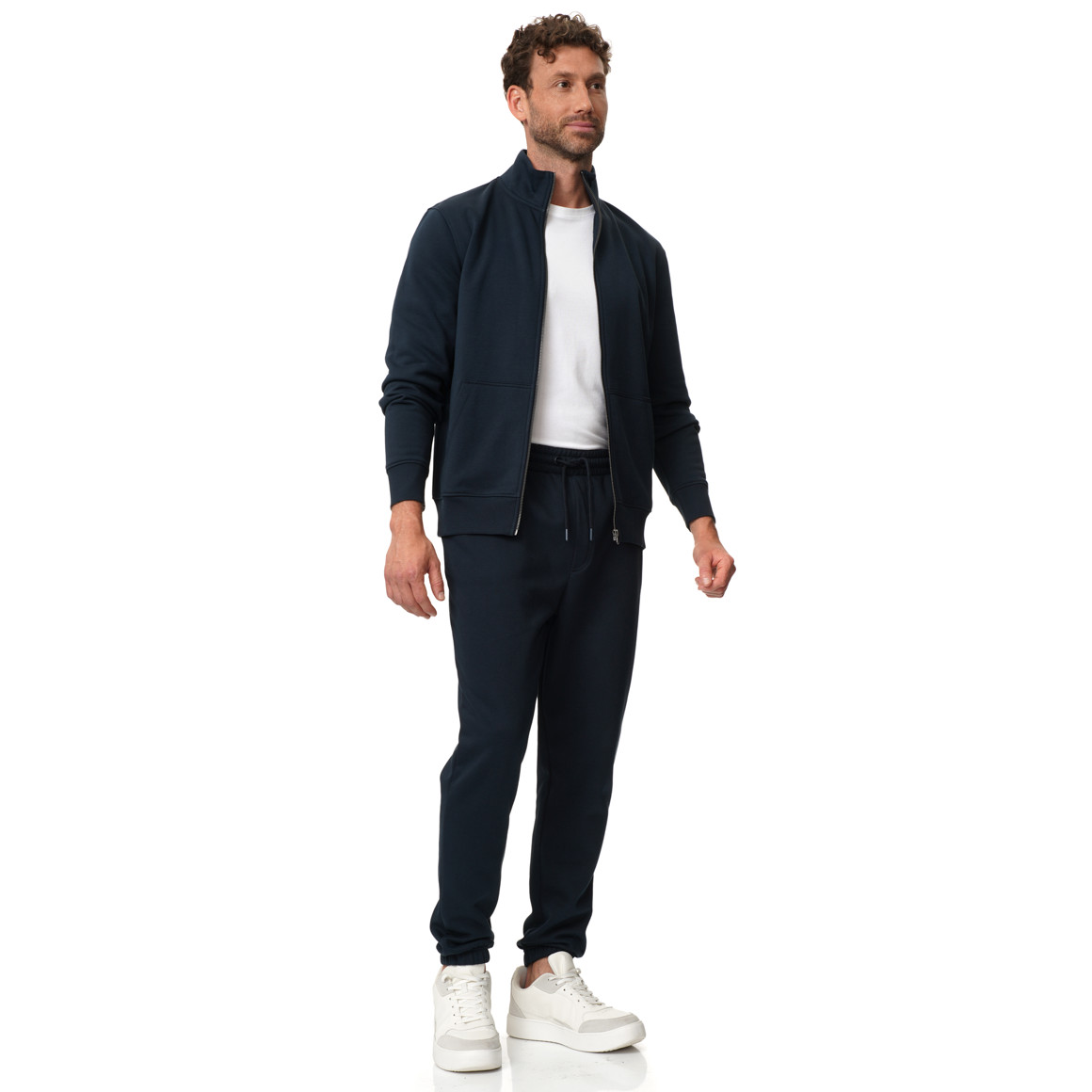 Herren Sweatjacke mit Stehkragen