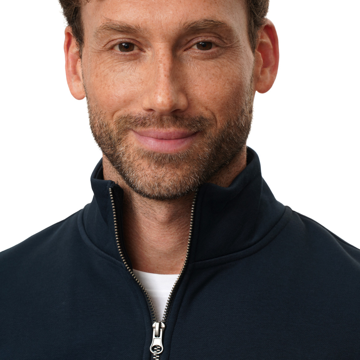 Herren Sweatjacke mit Stehkragen