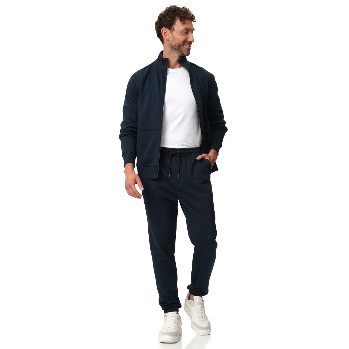 Herren Sweatjacke mit Stehkragen