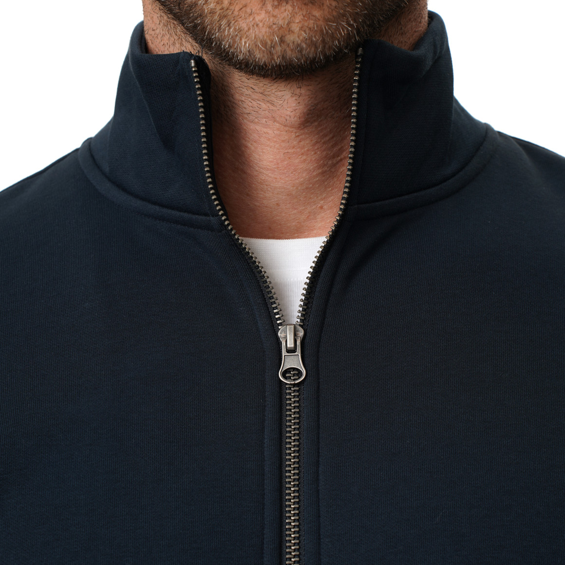 Herren Sweatjacke mit Stehkragen
