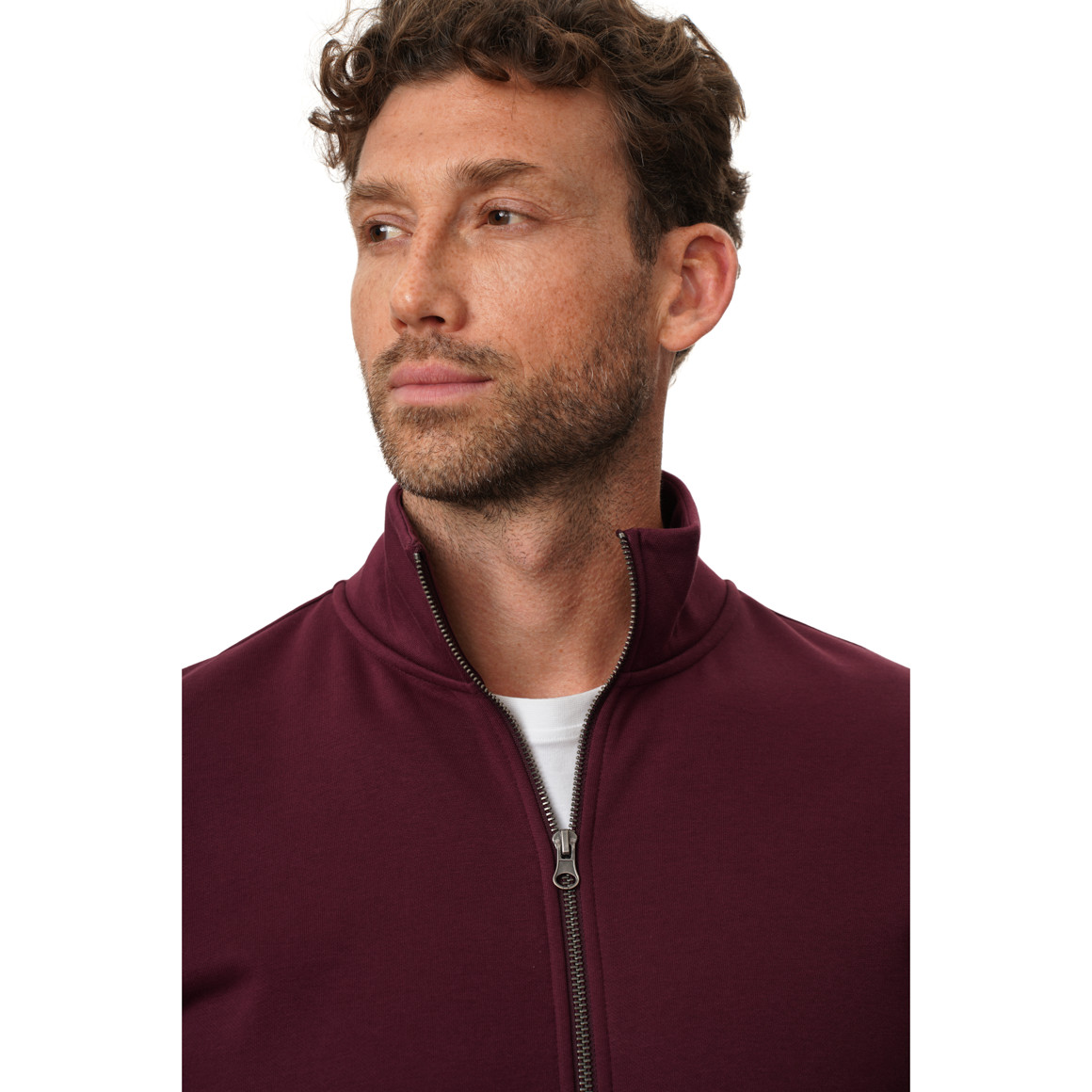 Herren Sweatjacke mit Stehkragen