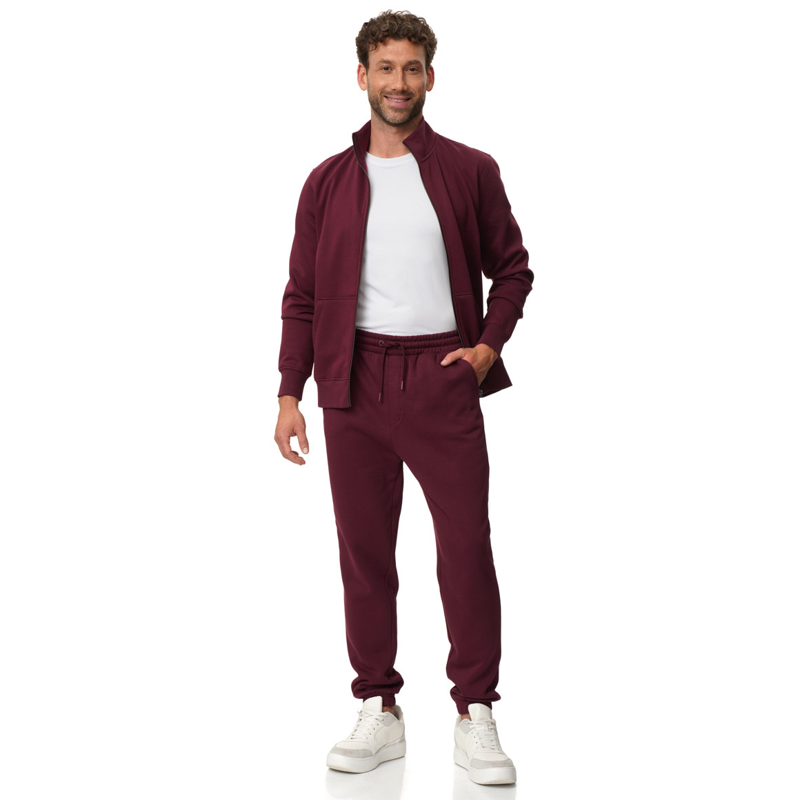 Herren Sweatjacke mit Stehkragen