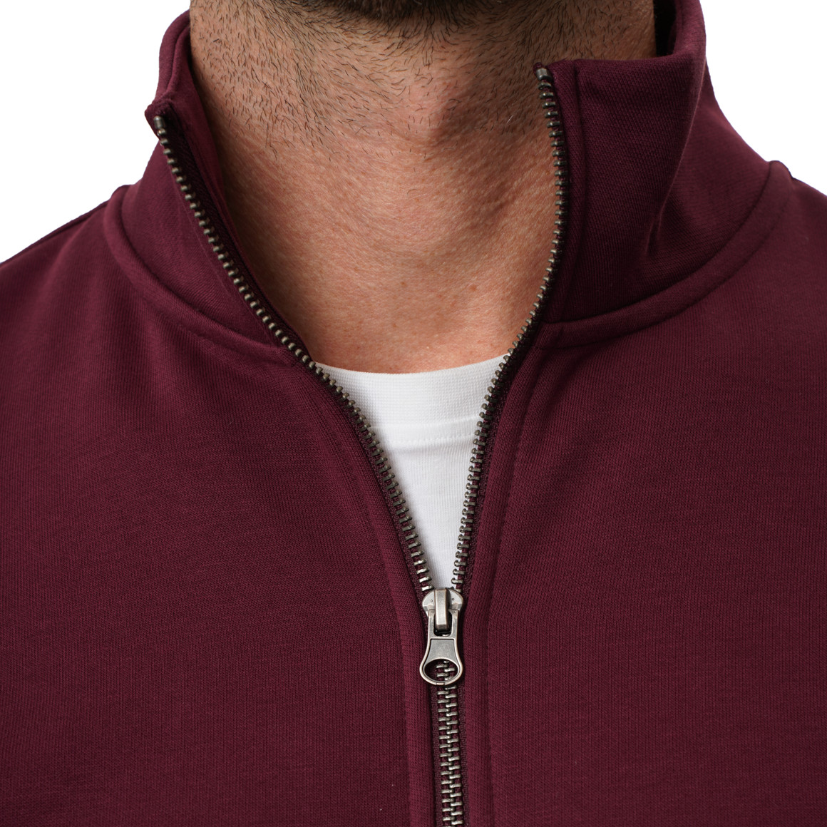 Herren Sweatjacke mit Stehkragen