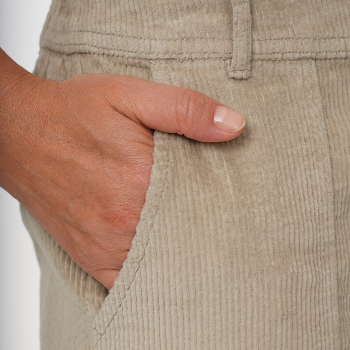 Damen Cord-Culotte mit breitem Bund