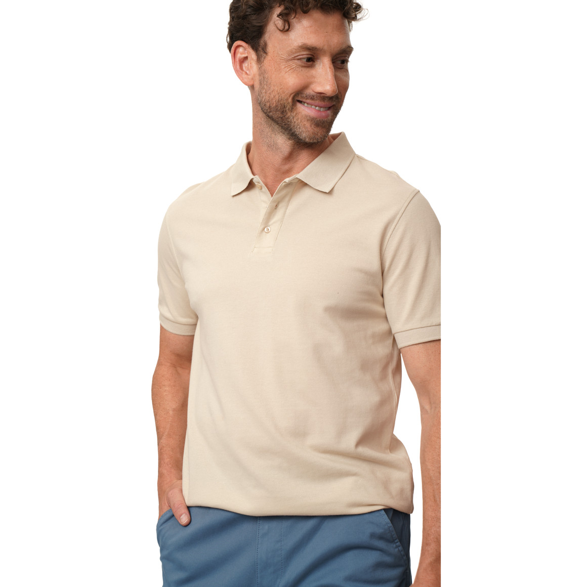 Herren Poloshirt in Piqué-Struktur