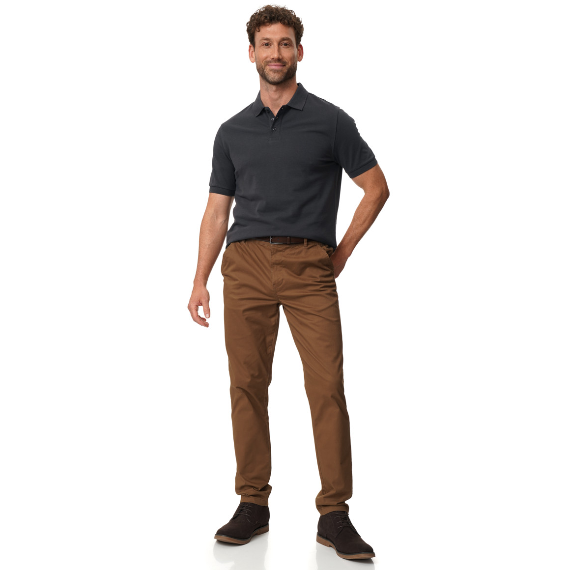 Herren Poloshirt in Piqué-Struktur