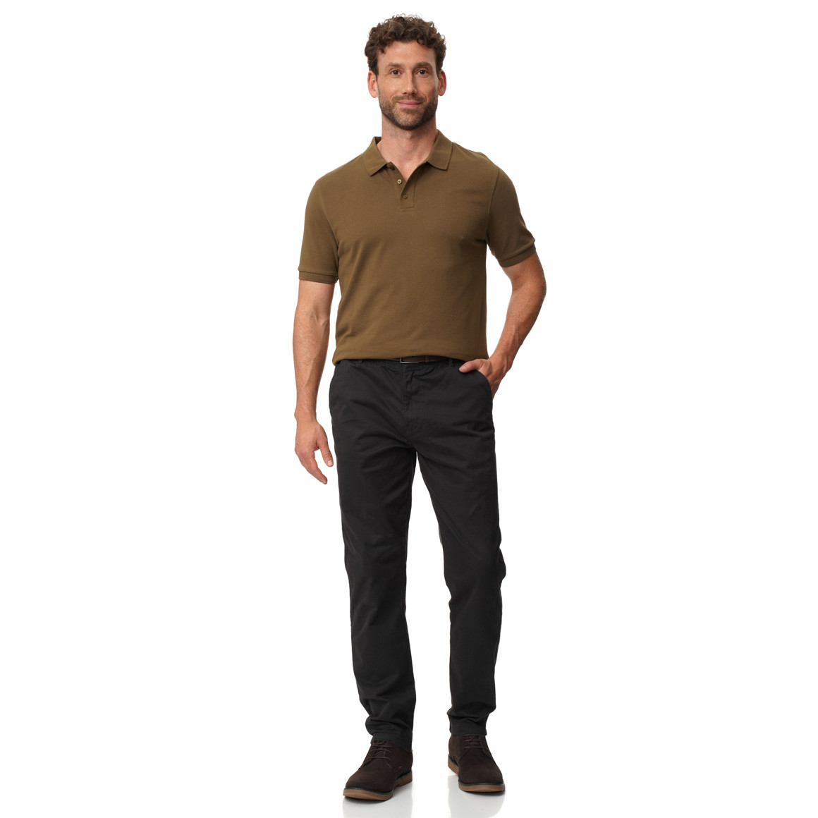 Herren Poloshirt in Piqué-Struktur