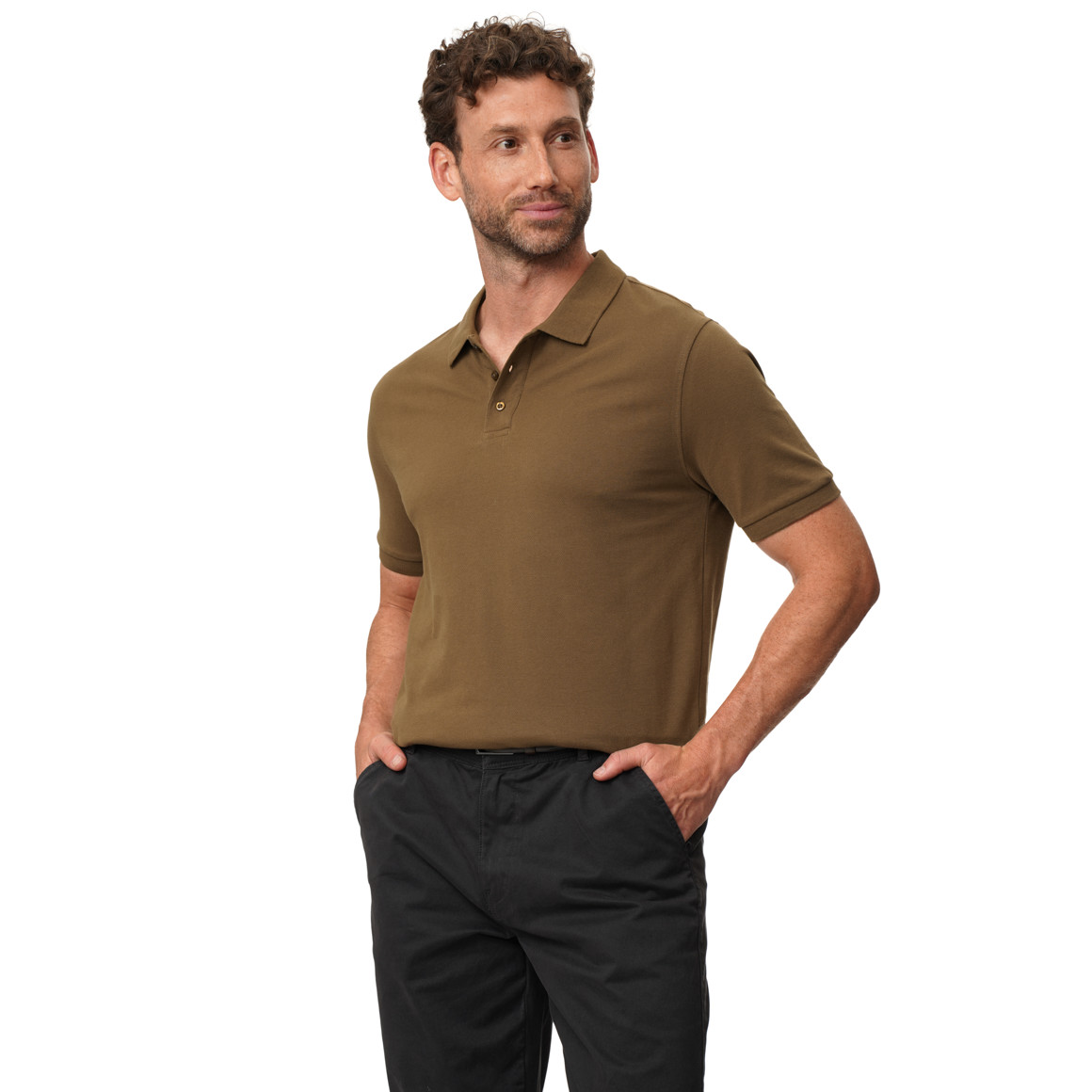 Herren Poloshirt in Piqué-Struktur