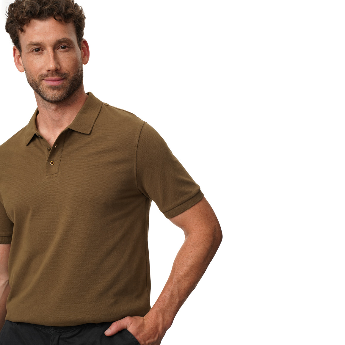 Herren Poloshirt in Piqué-Struktur