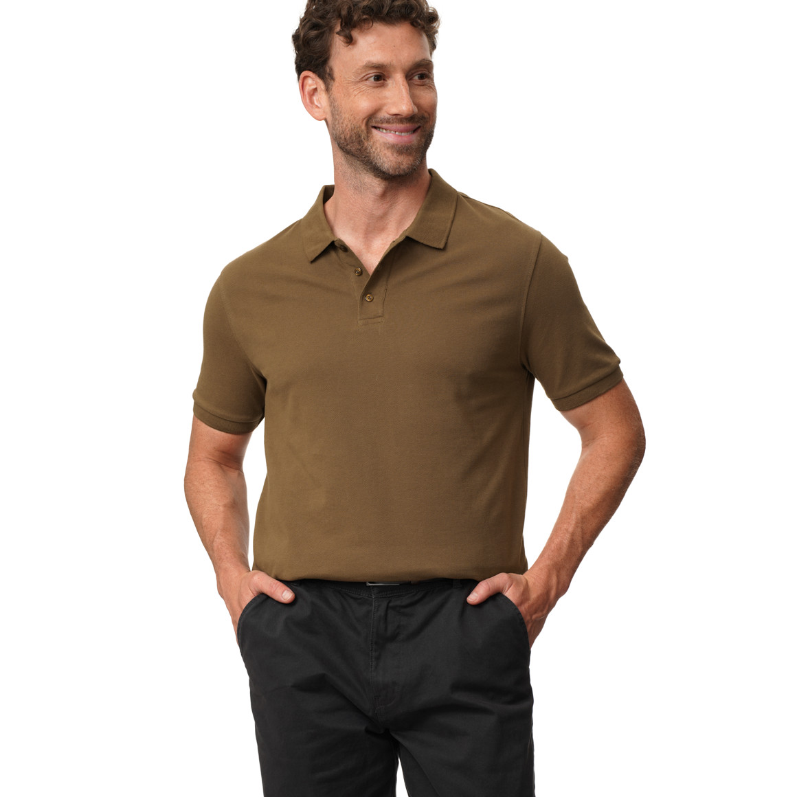 Herren Poloshirt in Piqué-Struktur