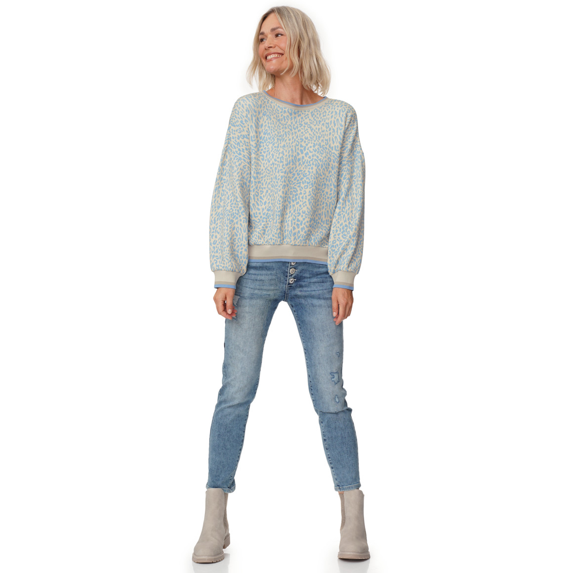 Damen Modalshirt mit Animal-Print