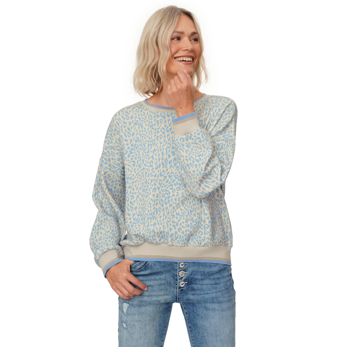 Damen Modalshirt mit Animal-Print
