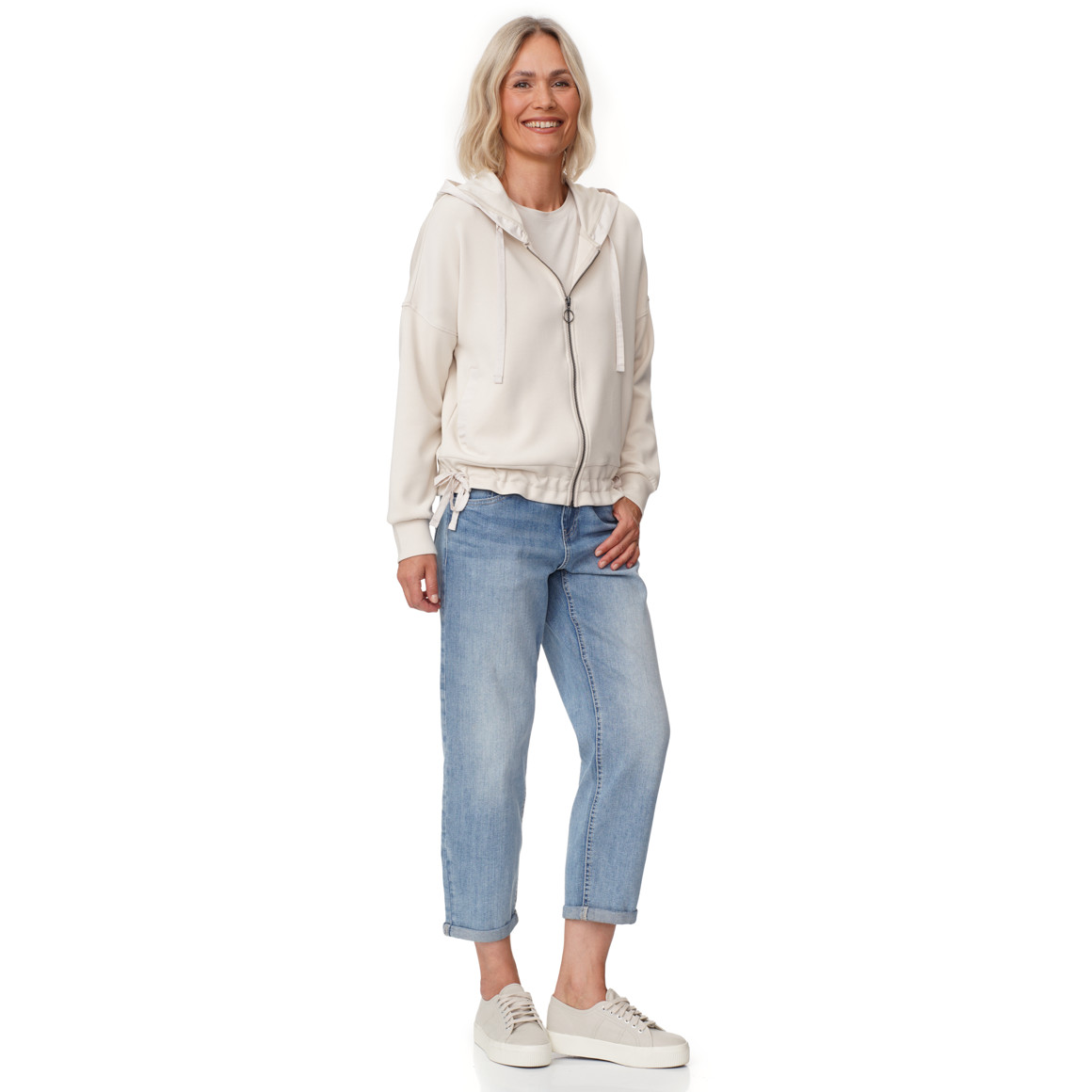 Damen Modal-Jacke mit Kapuze