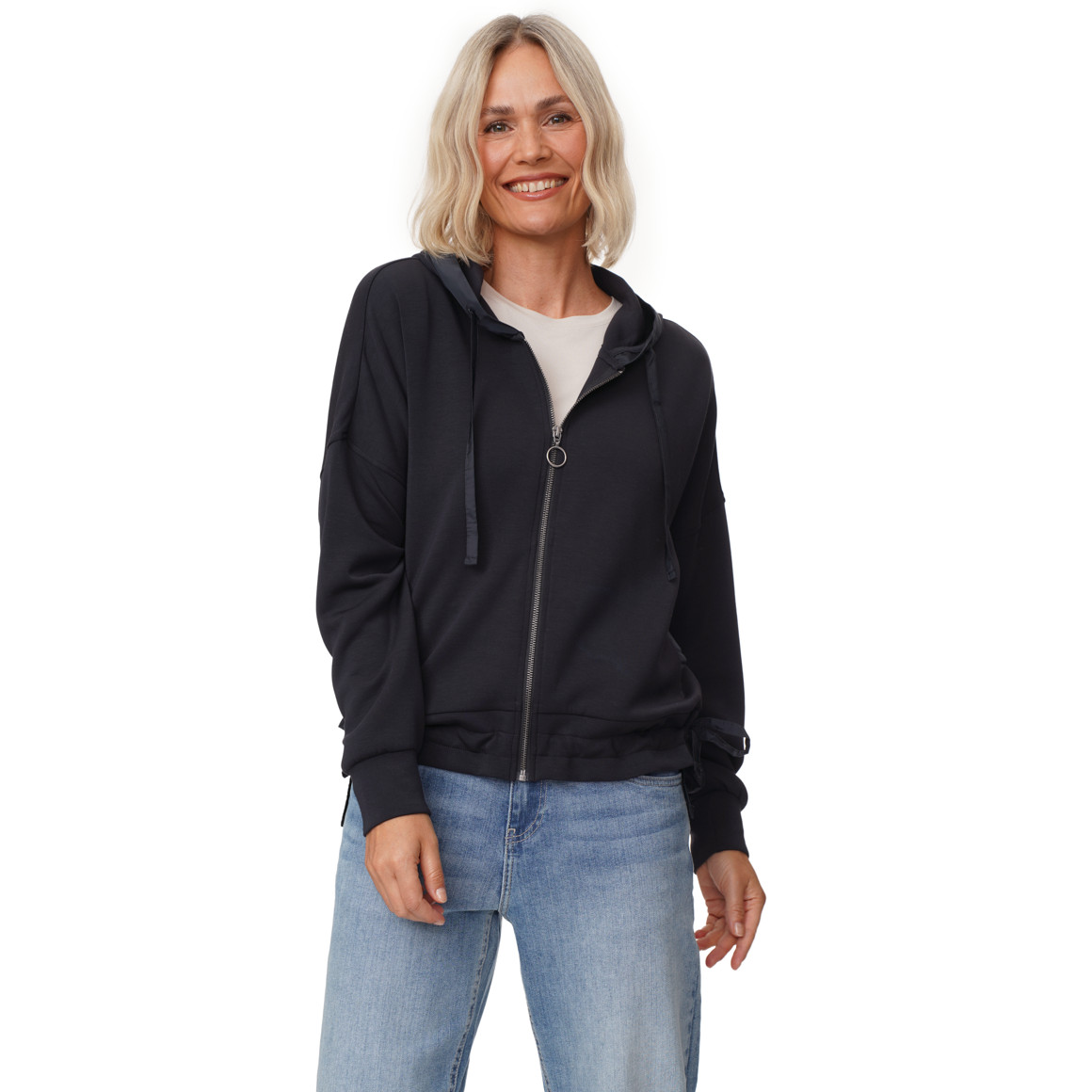 Damen Modal-Jacke mit Kapuze