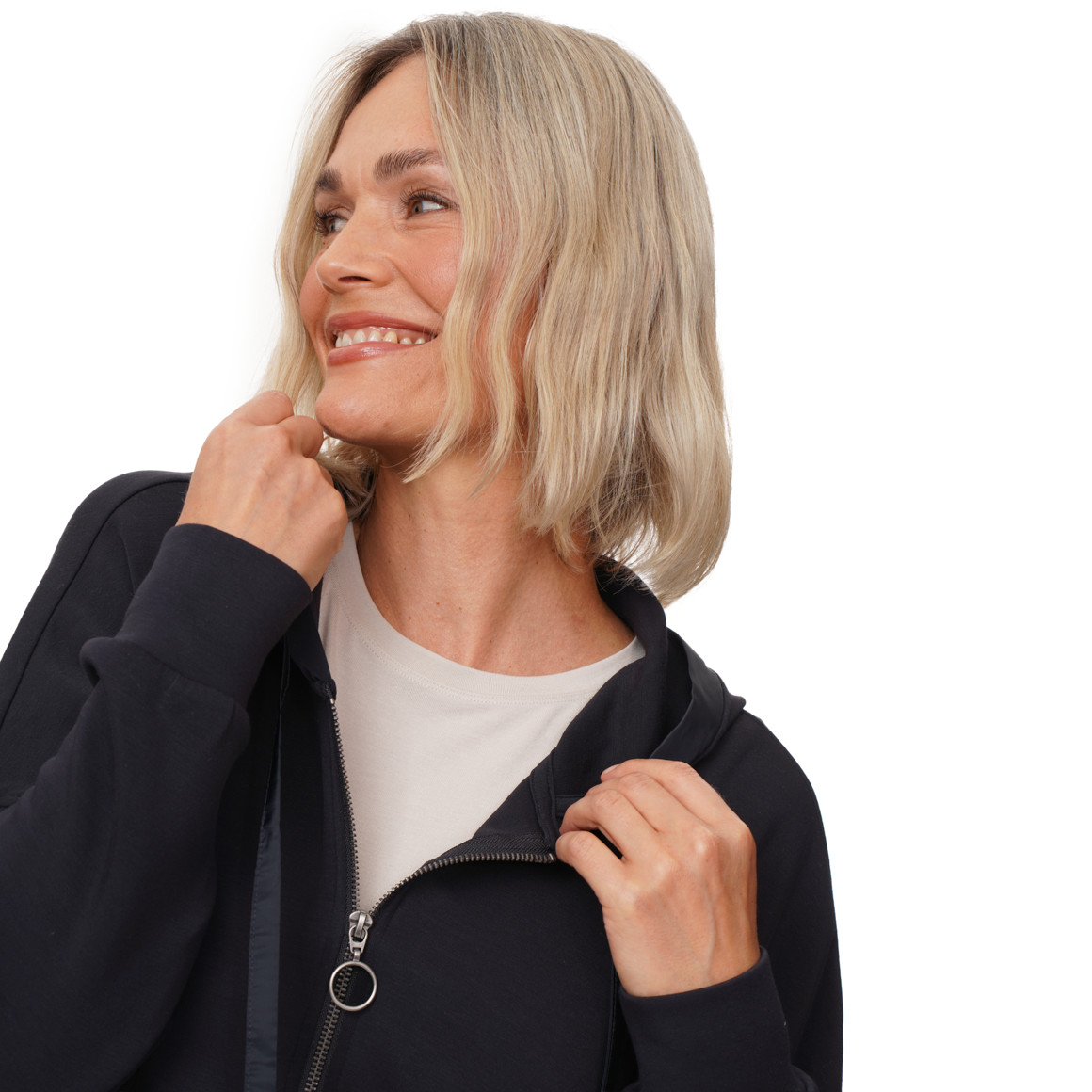 Damen Modal-Jacke mit Kapuze