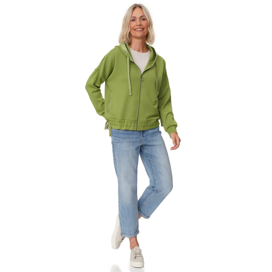 Damen Modal-Jacke mit Kapuze