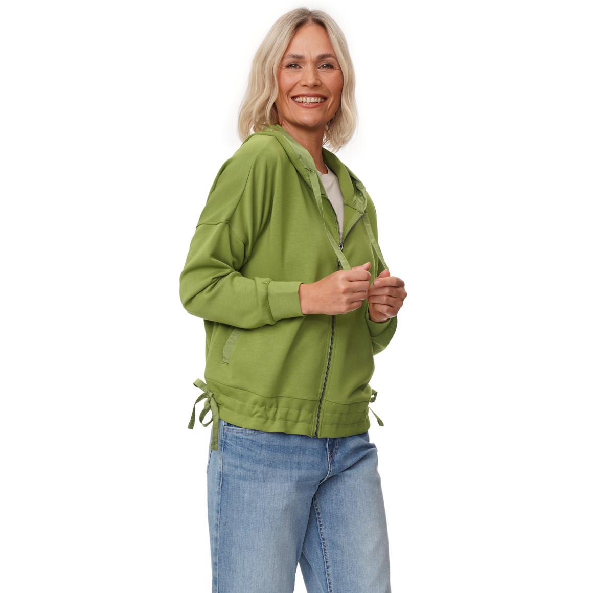 Damen Modal-Jacke mit Kapuze