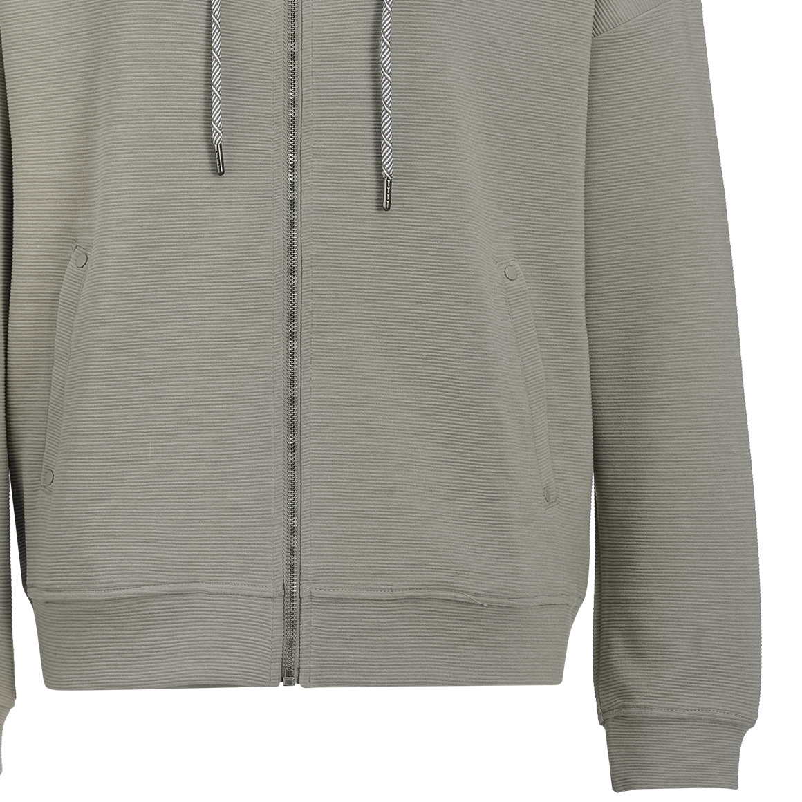 Damen Sweatjacke mit Rippstruktur
