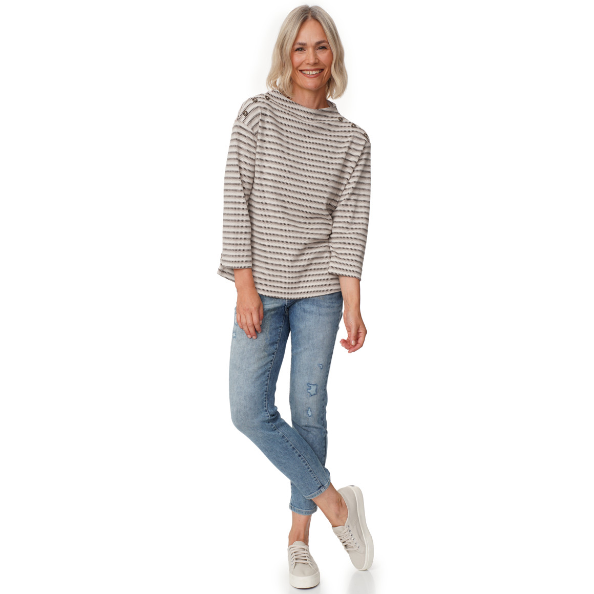 Damen Pullover mit Stehkragen