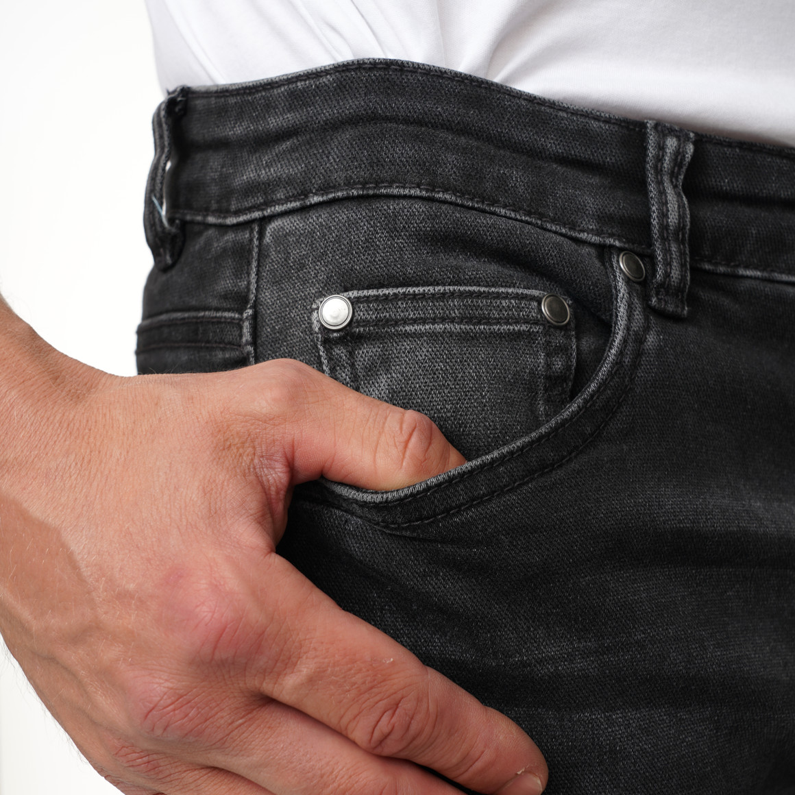 Herren Slim-Jeans in Denim-Optik
