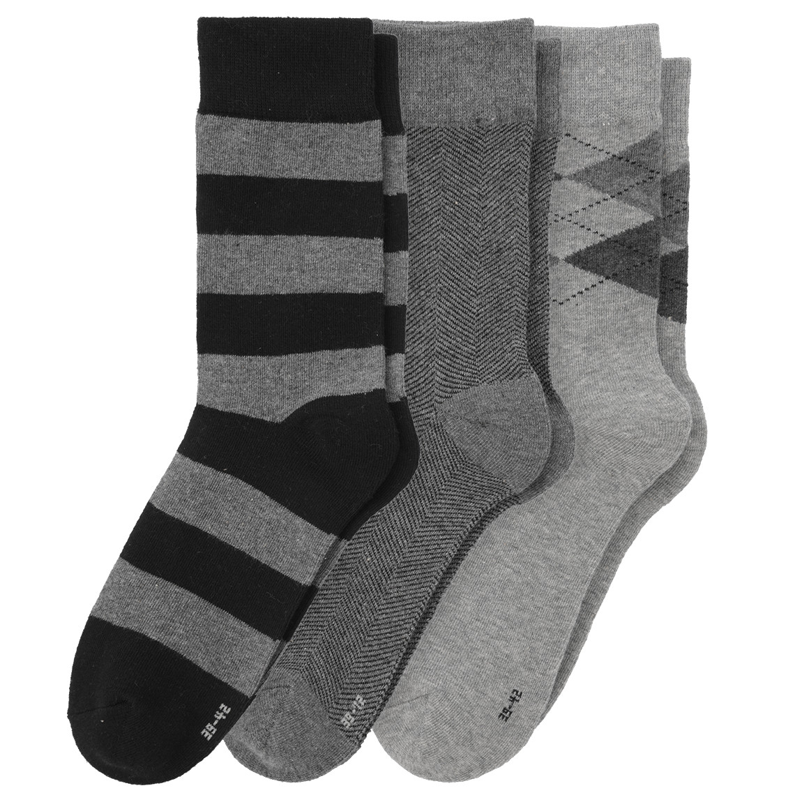 3 Paar Herren Socken im Muster-Mix