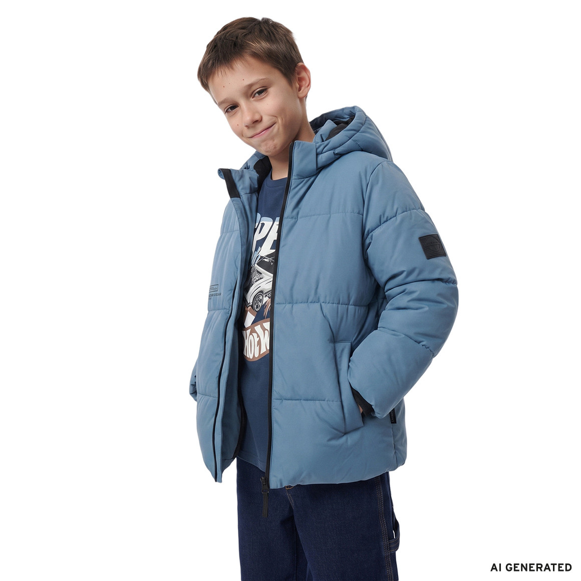 Jungen Winterjacke mit Kapuze