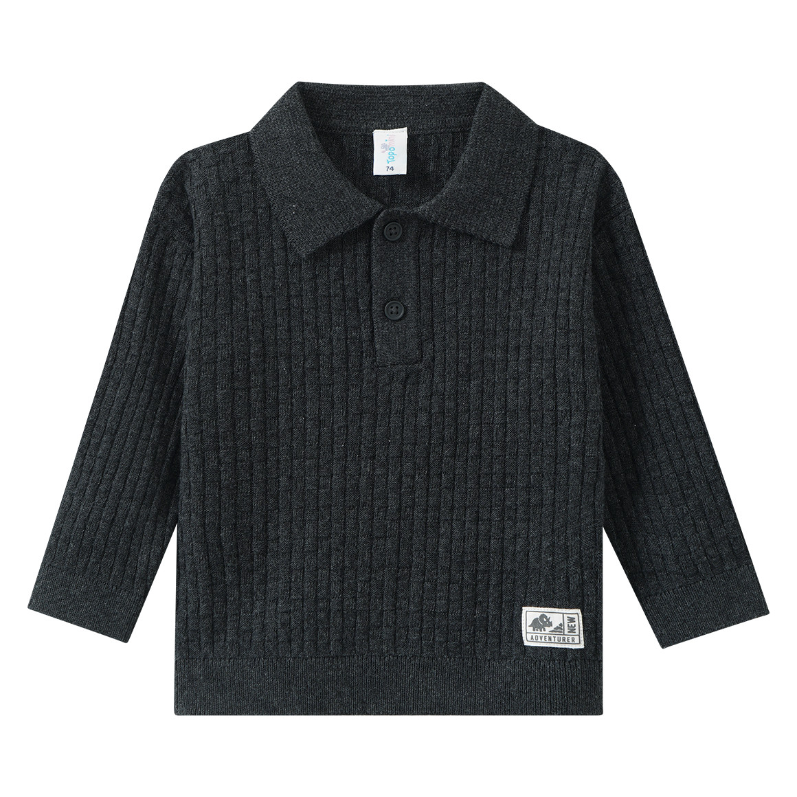 Baby Strickpullover mit Polo-Kragen