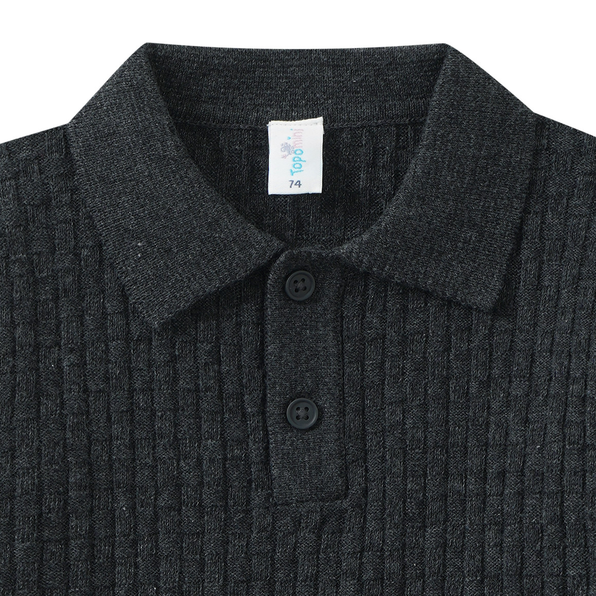Baby Strickpullover mit Polo-Kragen