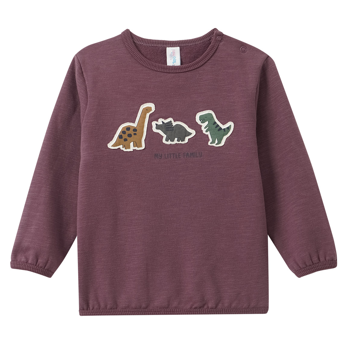 Baby Sweatshirt mit Dino-Applikation