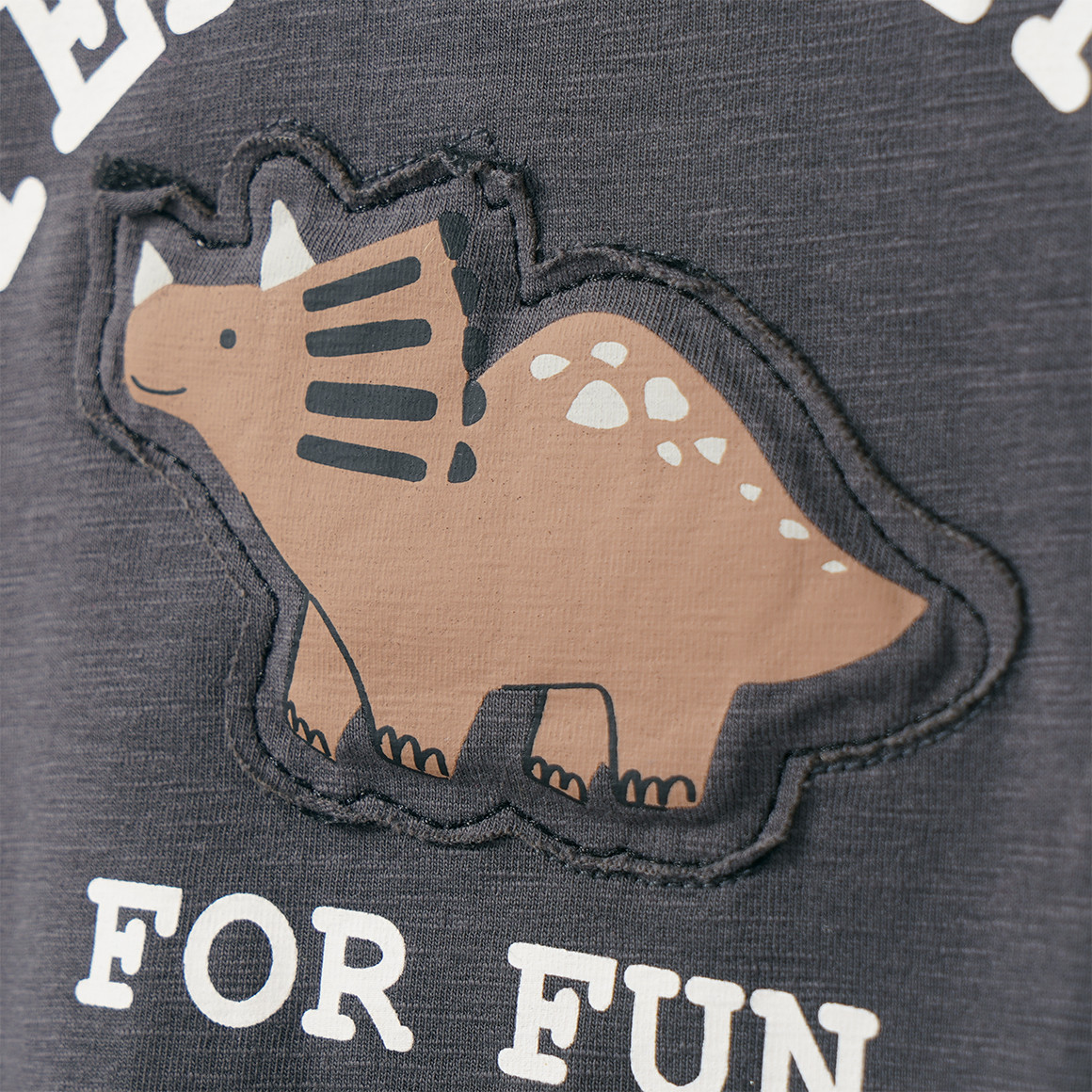 Baby Langarmshirt mit Dino-Applikation