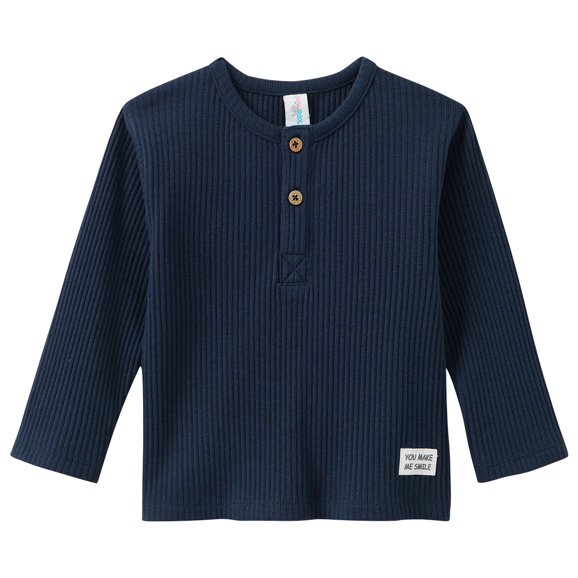 Baby Langarmshirt mit Rippstruktur