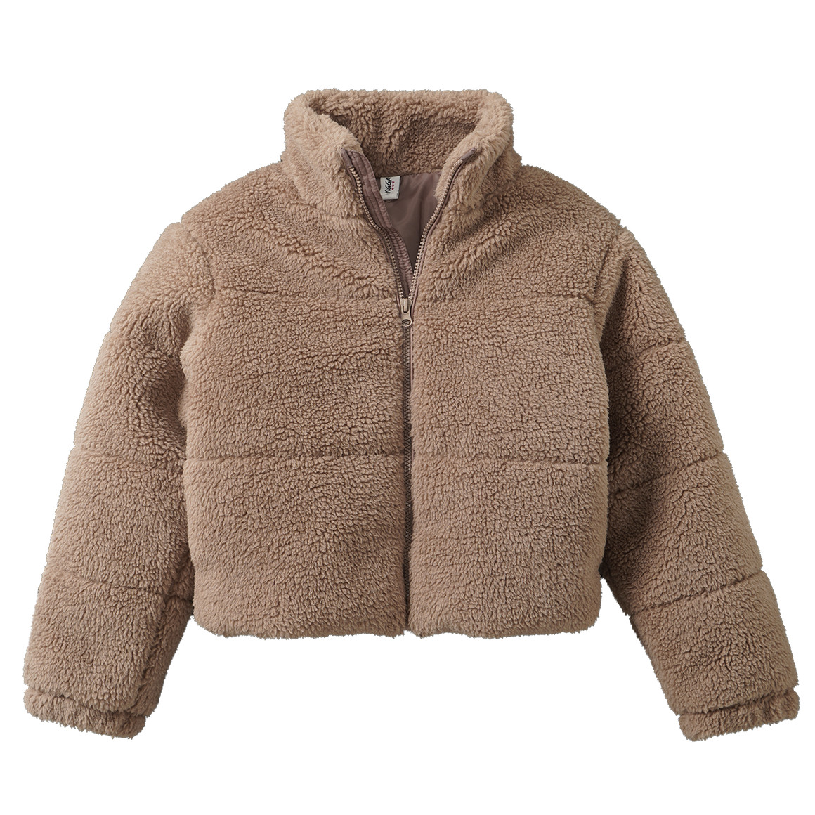 Mädchen Teddyjacke mit Stehkragen