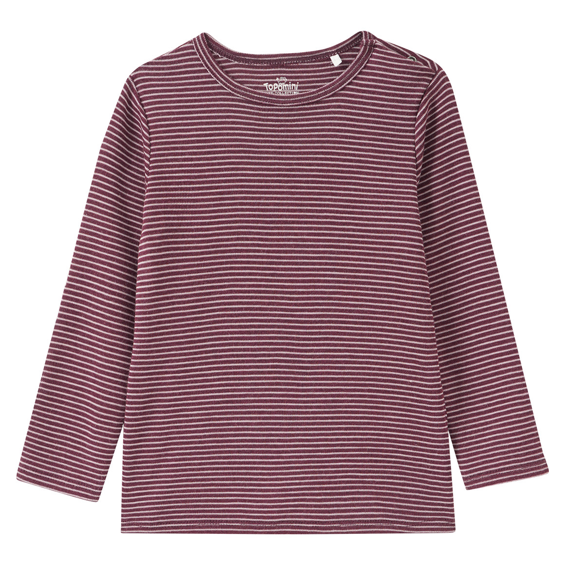 Baby Wolle-Seide-Shirt mit Streifen