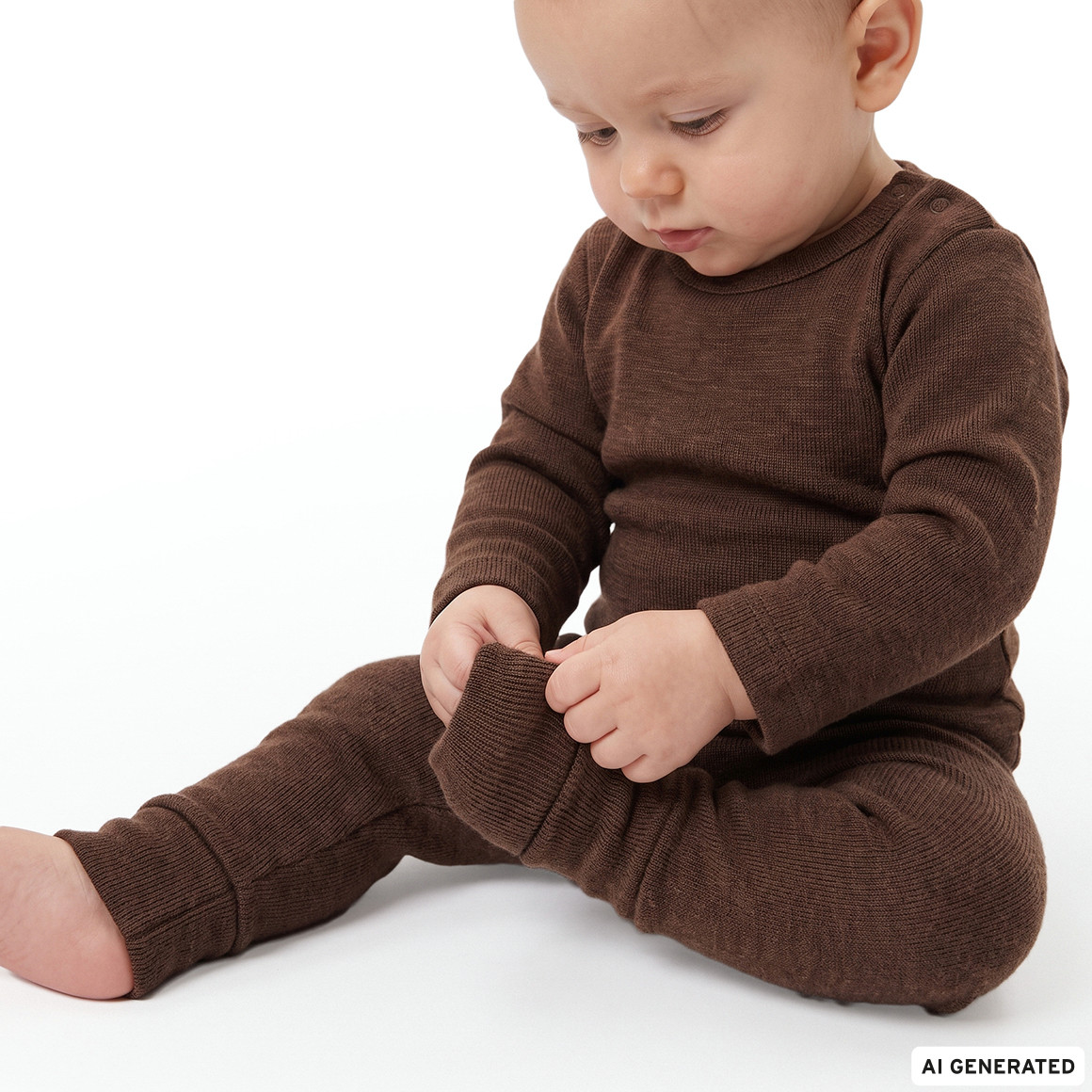 Baby Wolle-Seide-Shirt unifarben